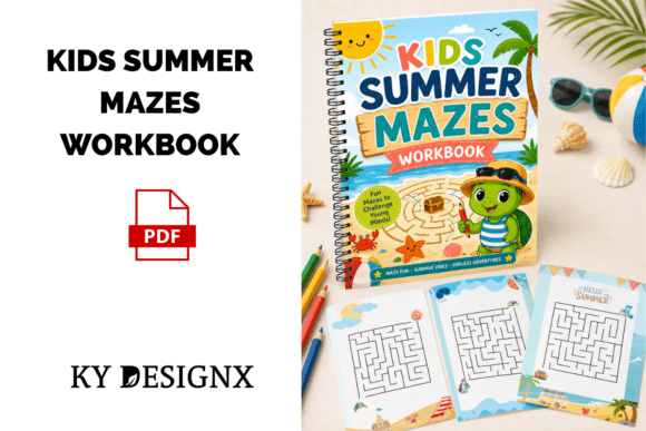 Download Kids Summer Mazes Workbook - Summer mazes Collection