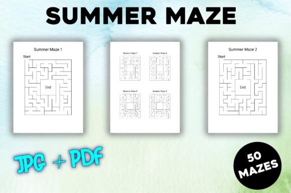 Download Summer Mazes Puzzle Book - Summer mazes Collection