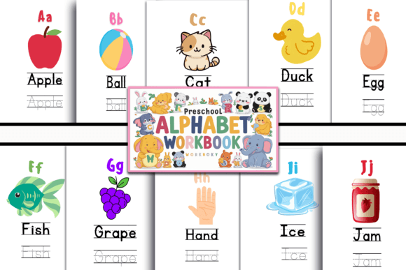 Download Preschool Alphabet Workbook - School alphabet workbook Collection