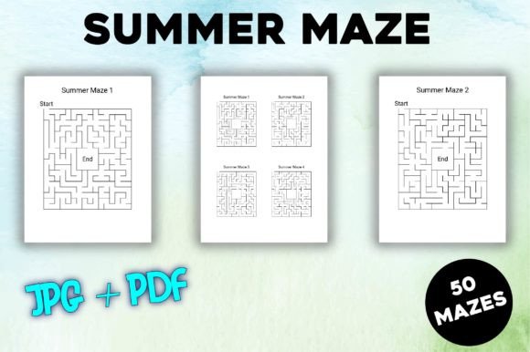 Download Summer Mazes Puzzle Book - Summer mazes Collection