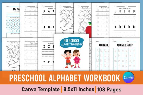 Download Editable Preschool Alphabet Workbook - School alphabet workbook Collection